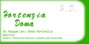 hortenzia doma business card